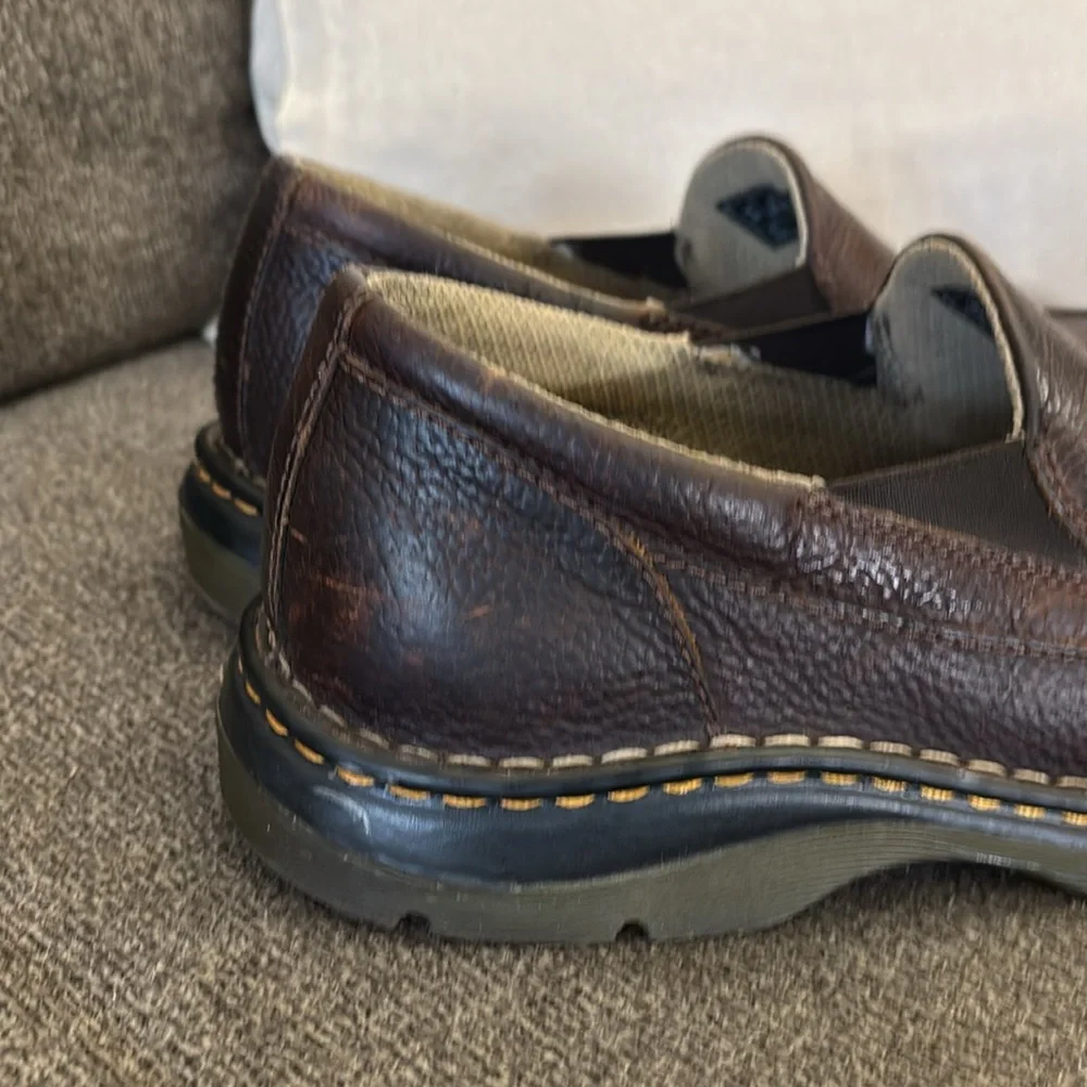 DR.MARTENS Lennon Air Wair Brown Leather Slip On Loafers Men's Shoes Sz 11 AW004